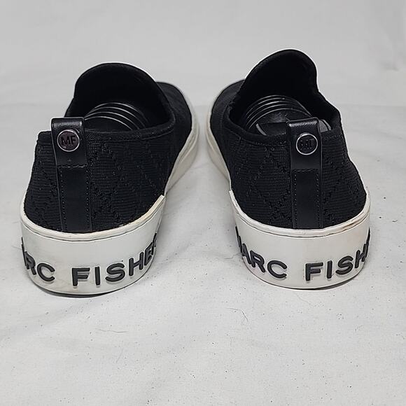 MARC FISHER QUILTED DIAMOND PATTERN WOMAN'S SIZE 8.0 BLACK WHITE UGC 🔥 - Picture 9 of 16